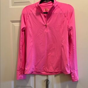 LILLY PULITZER size M 1 1/2 zipper pull over